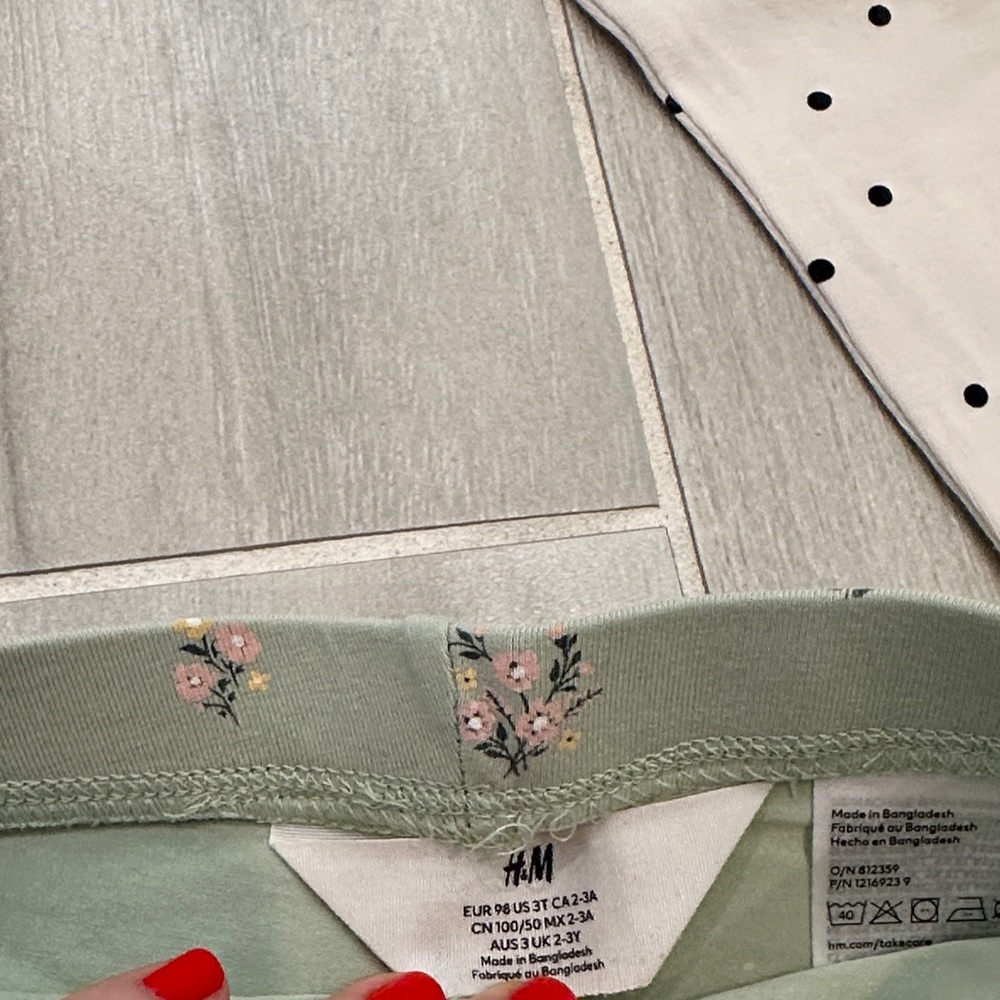 H&M 3T Kids' Assorted Color Leggings Set - Picture 2 of 15
